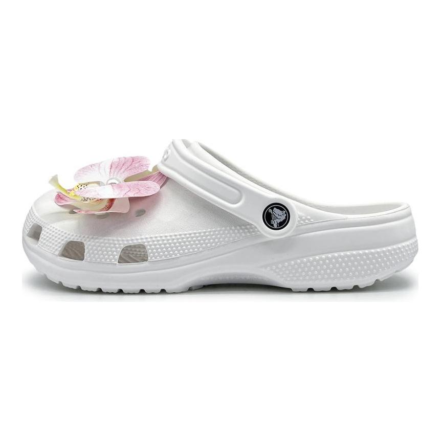 Crocs Classic clog EIGHT% Phalaenopsis Elegant Fresh Trendy Comfortable Gift Bag Edition Unisex White