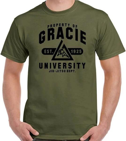 2 Sided Brazilian Jiu-Jitsu 1925 Gracie Lion T Shirt UFC MMA University Fight