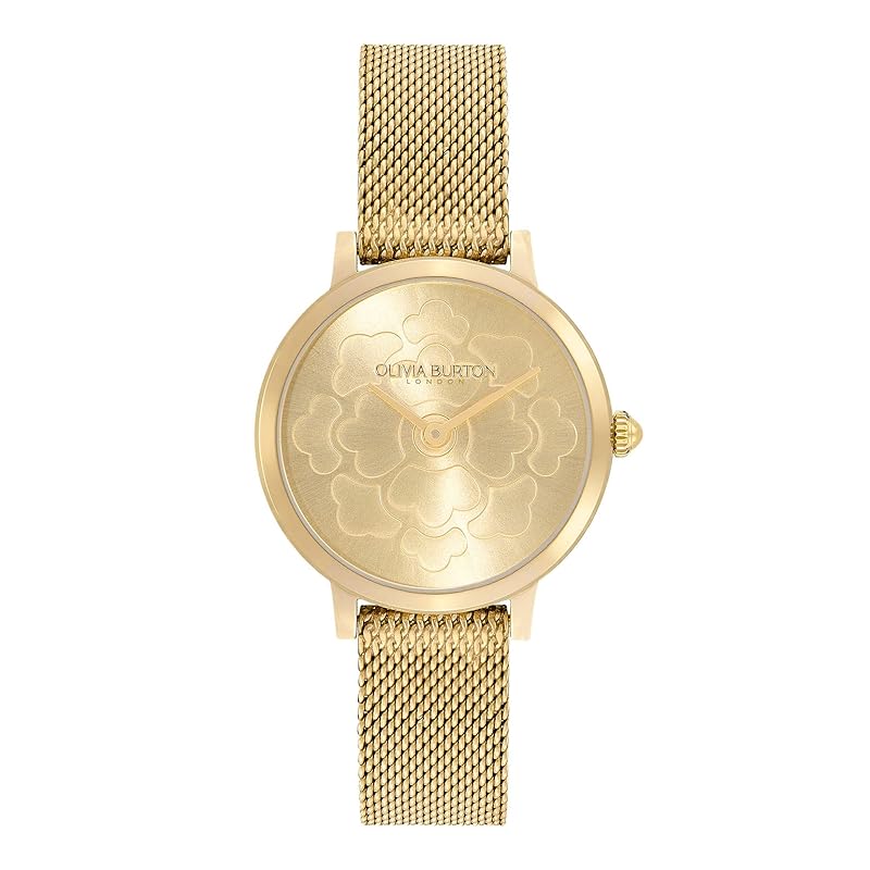 

Authorized distributor [OLIVIA BURTON] olivia burton clock watch ladies ob24000058 signature 28mm floral ultra slim gold mesh watch