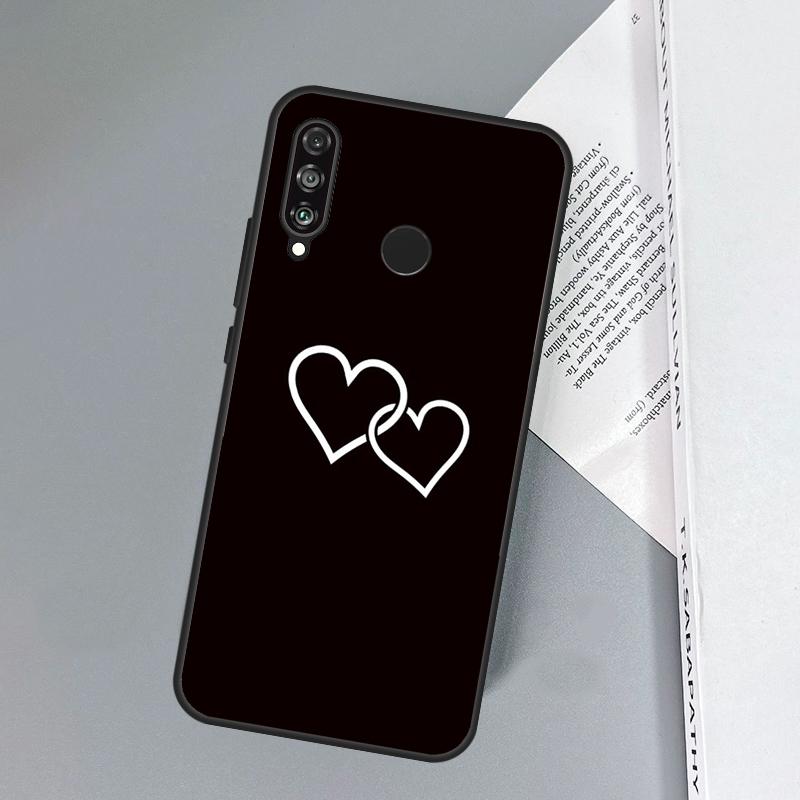 Cute Pretty Little White Heart For Huawei Nova 11i 12i 12s 8i 7i Y73 Y70 Y90 Y60 Y72 Y61 Y91 9 10 SE P30 Pro P40 Lite Case