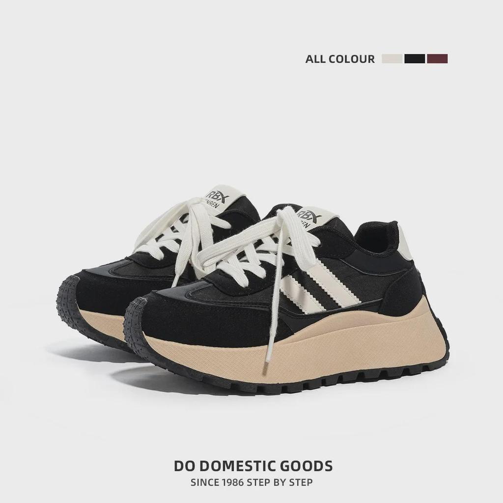 Women's 2024 Spring Celebrity Style Thick-Soled Dad Shoes - Trendy Height-Boosting Casual Sneakers