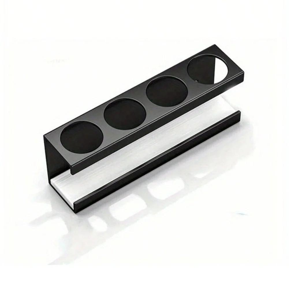 Electric Toothbrush Holder with Four Compartments and Diatomaceous Earth Water Absorbing Base for Space Saving Wall Mount