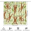 Monkeys Climbing Tree Shower Curtain Cartoon Animal Bath Decor Kids Bathroom Curtains 180X245Cm Free Shipping