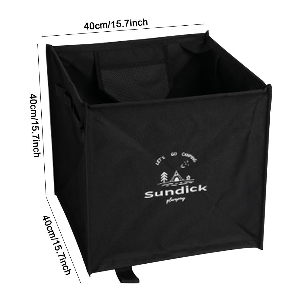 Outdoor Multifunction Storage Box Foldable with Handle Canvas Picnic Bag Yard Garden Deciduous Garbage Bag for BBQ Picnic Hiking