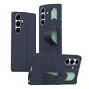 Funda Protectora de Armadura con Soporte y Correa de Muñeca de Silicona Mate para Teléfono Samsung S25 S24 S23 S26 Ultra Plus Cubierta de Botón de Control Inteligente