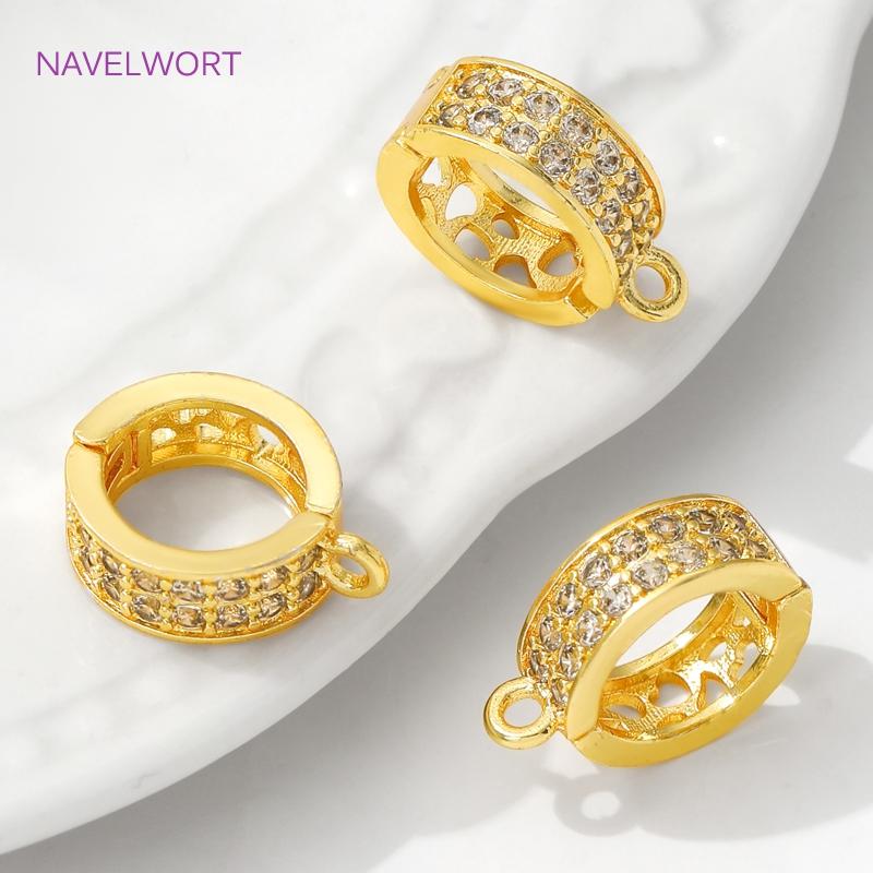 14K/18K Gold Plated Hinged Necklace Enhancer Bail Clasps,Brass Pendant Bail For Jewelry Making Supplies,DIY Jewelry Materials