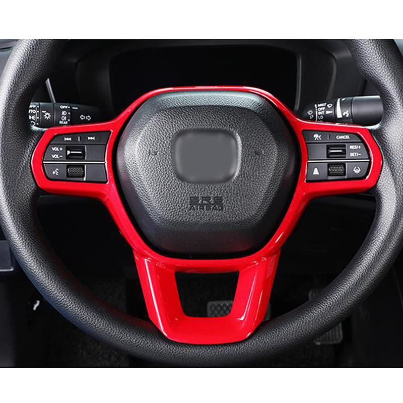Car Steering Wheel Trim Cover Interior Decoration Frame Accessories ABS Plastic Styling For Honda Civic 11th Gen   2024