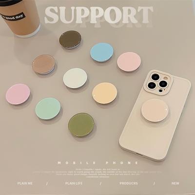Suporte de Airbag de Cor Sólida para Capa de Celular Apple Retrátil Dobrável Preguiçoso para Desktop Estilo Ins Morandi Estilo Coreano