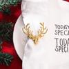 New Christmas Elk Napkin Buckle Metal Napkin Buckle for 2025 Christmas Table Decoration Gold Napkin Holder Wedding Decoration