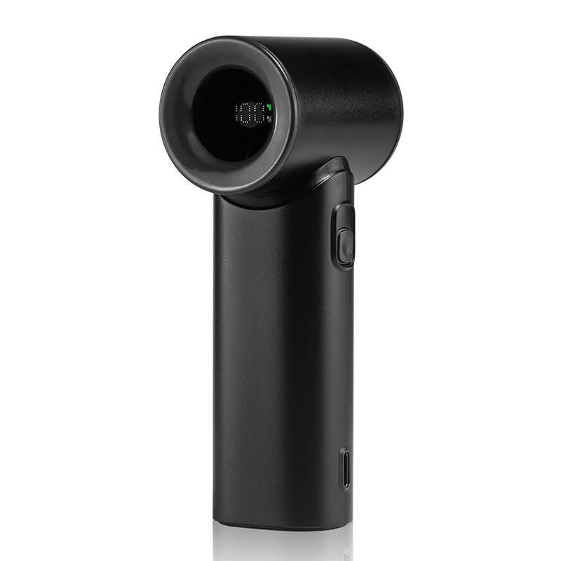 

Портативный мини-вентилятор с цифровым дисплеем, ручной вентилятор, USB-перезаряжаемый, персональные высокоскоростные вентиляторы для путешествий, кемпинга чёрный