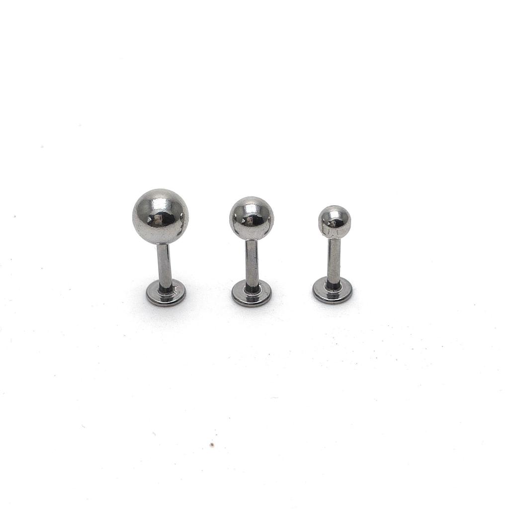 Stainless Steel Ball Cartilage Stud Earrings - 3/4/5mm Sizes
