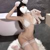 Erotic Lingerie, Feminine Lace, Three-point Small Breasts, Big Pearl Temptation, Thong, Passion, No Take Off