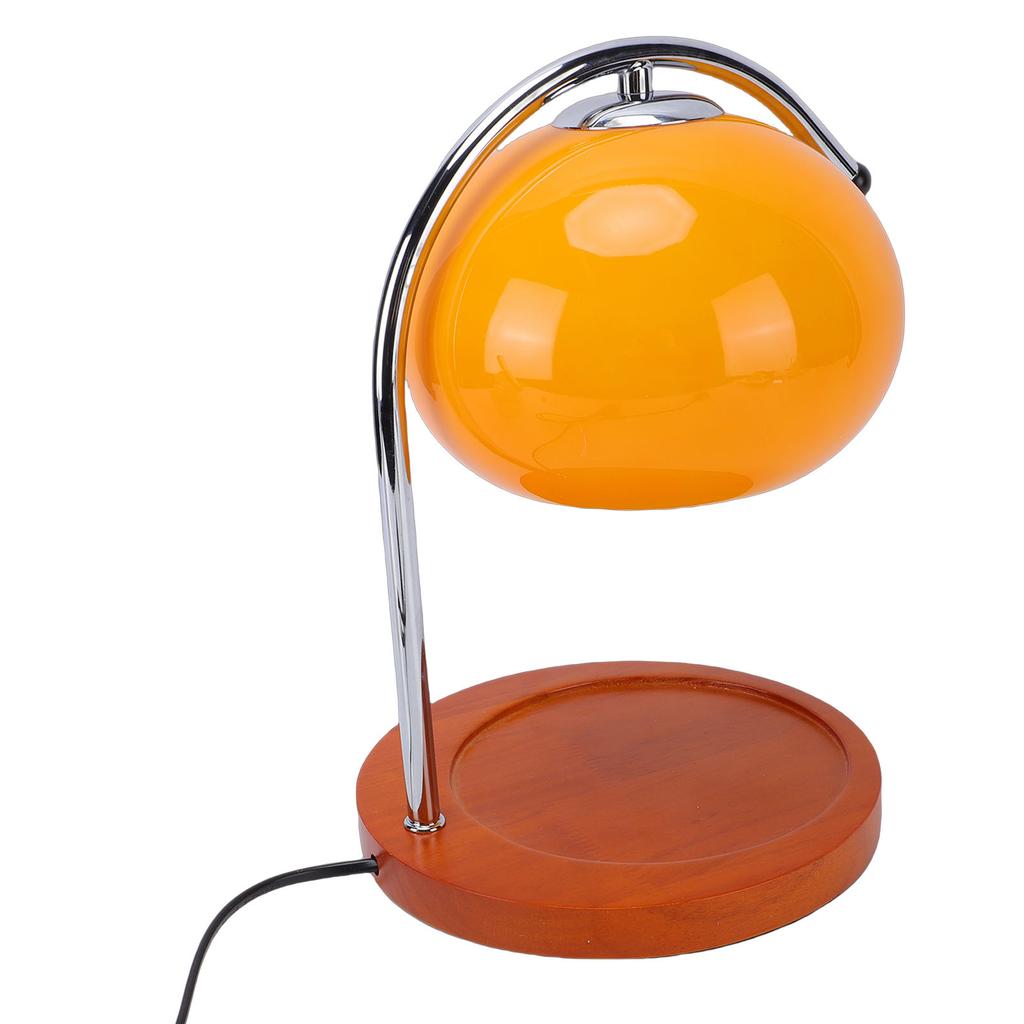 Candle Warmer Lamp with Bulb Glass Lampshade Fragrance Candle Warmer Desk Light for Bedroom Indoor Decoration Orange