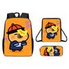 Capybara Cartoon Student School Bag Large Capacity Backpack Lightweight Backpack Satchel Pencil Case
