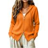 Women's Zip-Up Hooded Knit Cardigan Top for Layering