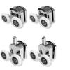 Shower Door Rollers Replacement Zinc Alloy Wheels with Anti Collision Block and Screws for Curved and Glass Doors