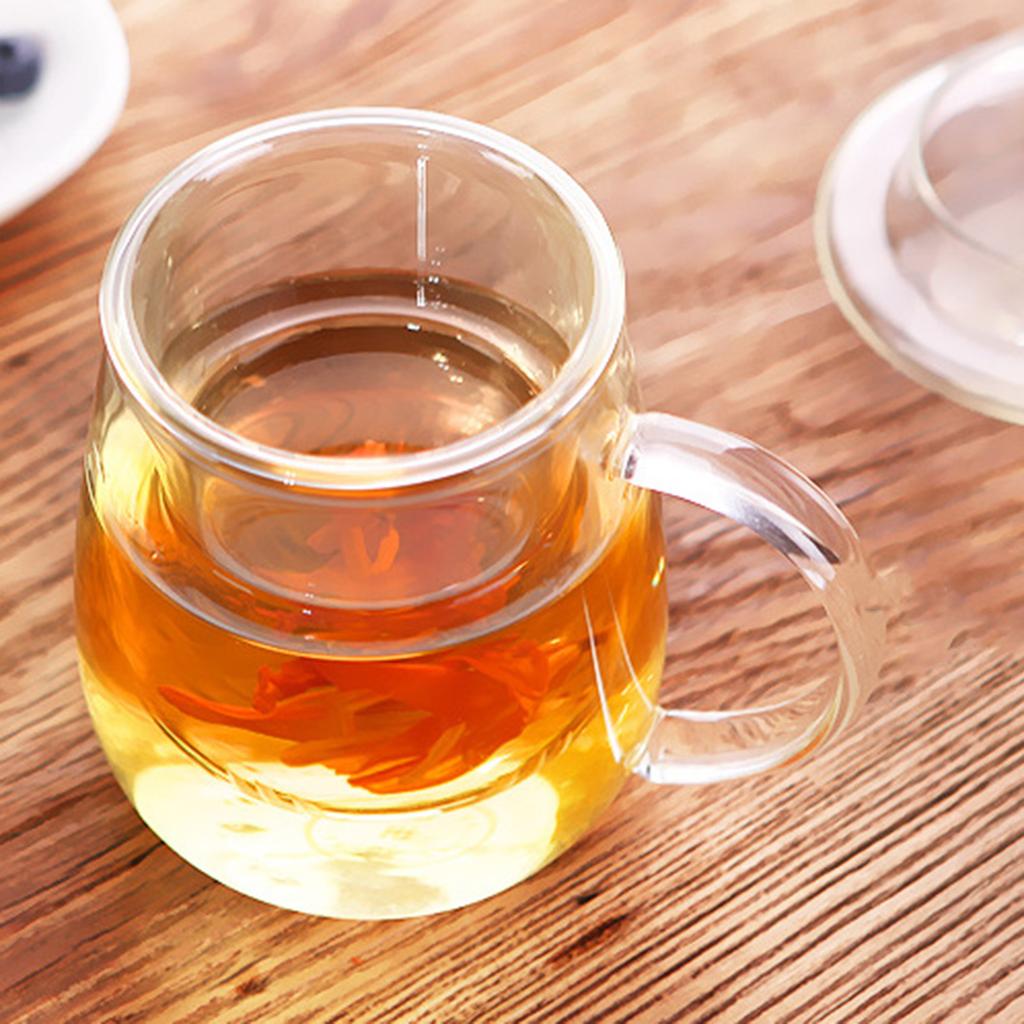 Transparent Mushroom Teacup With Filter Multi-Purpose Brewings Tea Cup High Borosilicate Milk Mug Household Drinking Coffee Cup