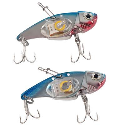 2 Pcs LED Underwater Fishing Lure Light Night Lamp Attractor Bait Fish Tool Accessories