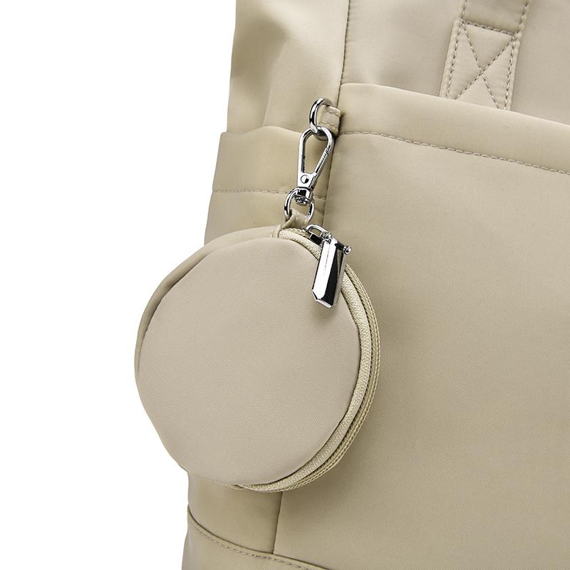 Large Capacity Shoulder Bag Solid Color Tote Bag Student Handbag