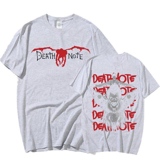 Japonské anime tričko Death Note Yagami Light Misa Amane Manga Grafika Letní tričko Muži Ležérní Bavlna Trička Nadměrná Trička Unisex Streetwear