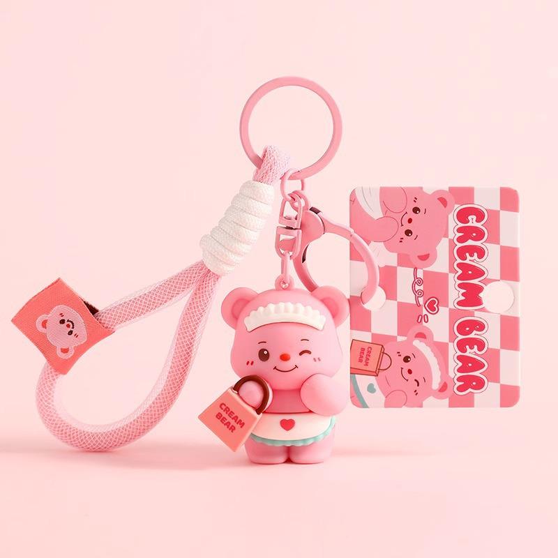 

2024 Милый плюшевый брелок в виде медвежонка - Женский кулон для рюкзака и автомобильный талисман