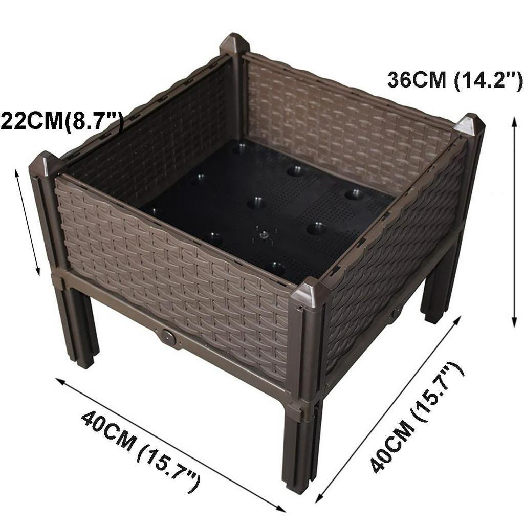 PP  Raised Garden Bed Vegetable Bed Raised Garden Bed for Vegetables Elevated Planter Box with Legs Outdoor Patio Flower Herb Container Gardening