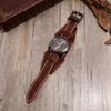 Herren Retro Punk Rindsleder Uhrenarmband