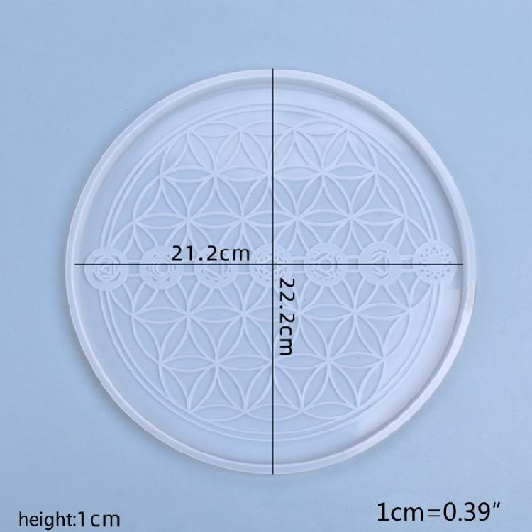 Viking Divination Rune Coaster Tray Mould Rune Stones Silicone Resin Mould