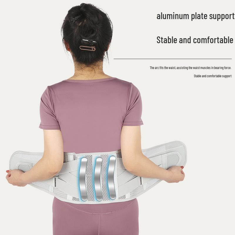 Enhanced Lumbar Support Belt with Aluminum Plates, Self-Heating Magnets, and Thin Summer Design for All-Season Comfort.