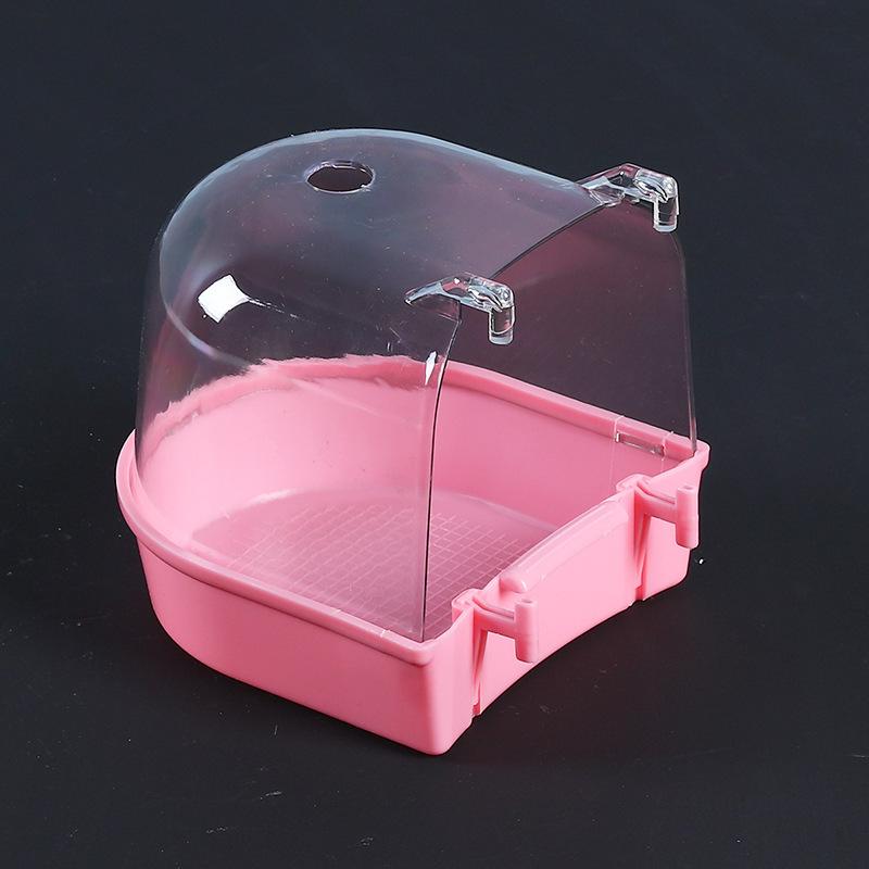 Grande Boîte de Bain Transparente pour Perruches Ondulées, Calopsittes, Inséparables, Perruches - Jouets et Fournitures pour Petits Oiseaux.