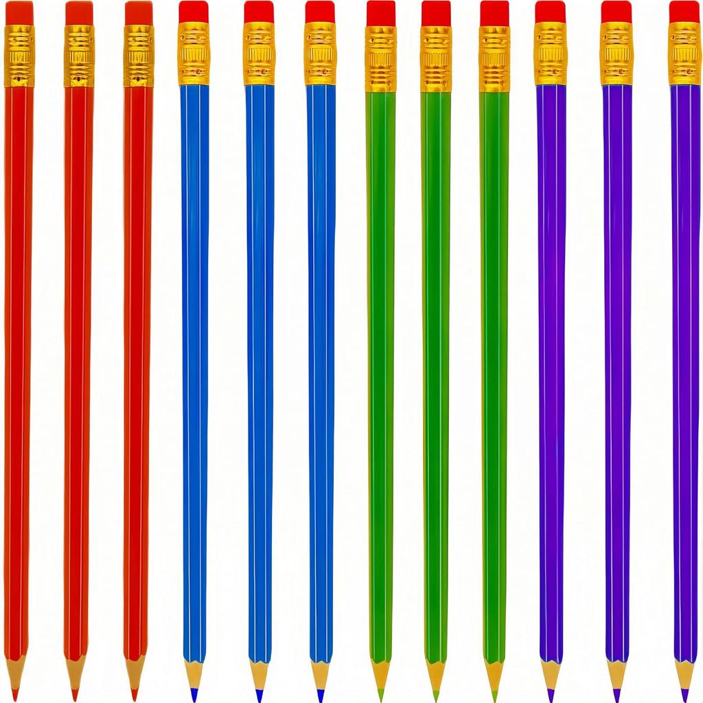 60 Pcs Erasable Checking Pencils, Pre-Sharpened, for Marking, Coloring, Tests, Grading, Office, School (Red)