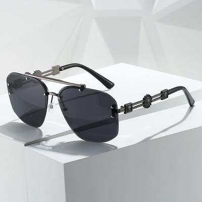 Retro Fashion Pilot Sunglasses Men Women Double Beam Sun Glasses Outdoor Vintage Driving Sunglasses Male Gradient UV400 Eyewear
