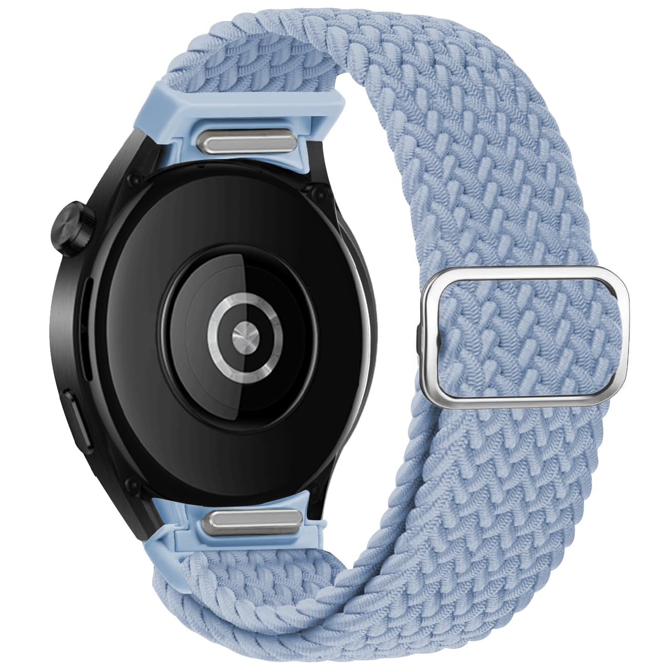 

Band For Samsung Galaxy Watch 7 FE 5 Pro 4 6 classic 44mm 40mm No Gaps Nylon Braided sport bracelet correa Galaxy Watch 7 Strap Watch 7 40mm 44mm светло-синий