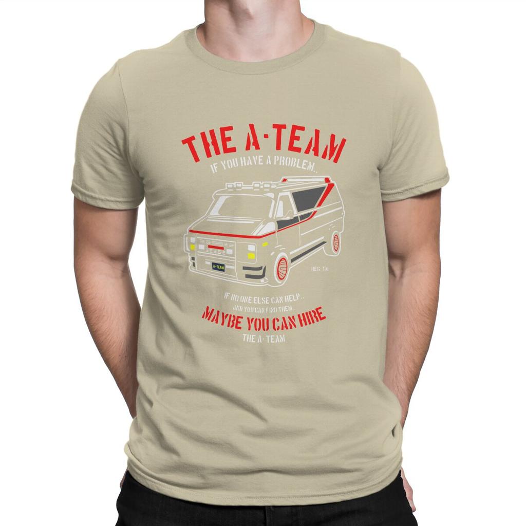 Mashup TV 80s Hanniba Men T Shirt The A-Team Crazy Tee Shirt Short Sleeve Round Collar T-Shirts Pure Cotton Printing Clothing