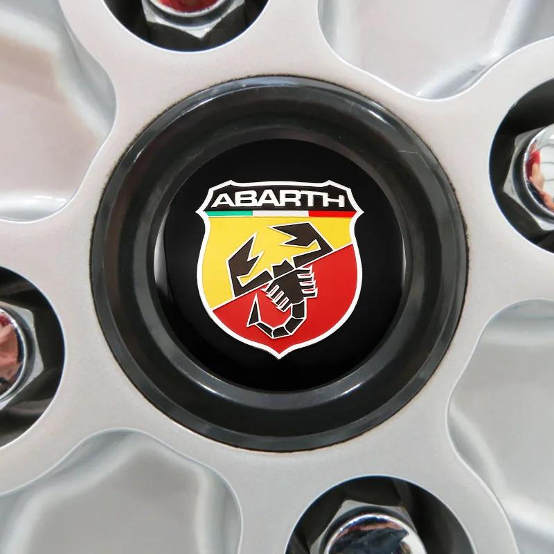 56-65mm Car Wheel Center Hub Cap Emblem Sticker Accessories For Fiat Abarth 500 Tipo FR Punto Ducato Stilo Palio Pondo Bravo