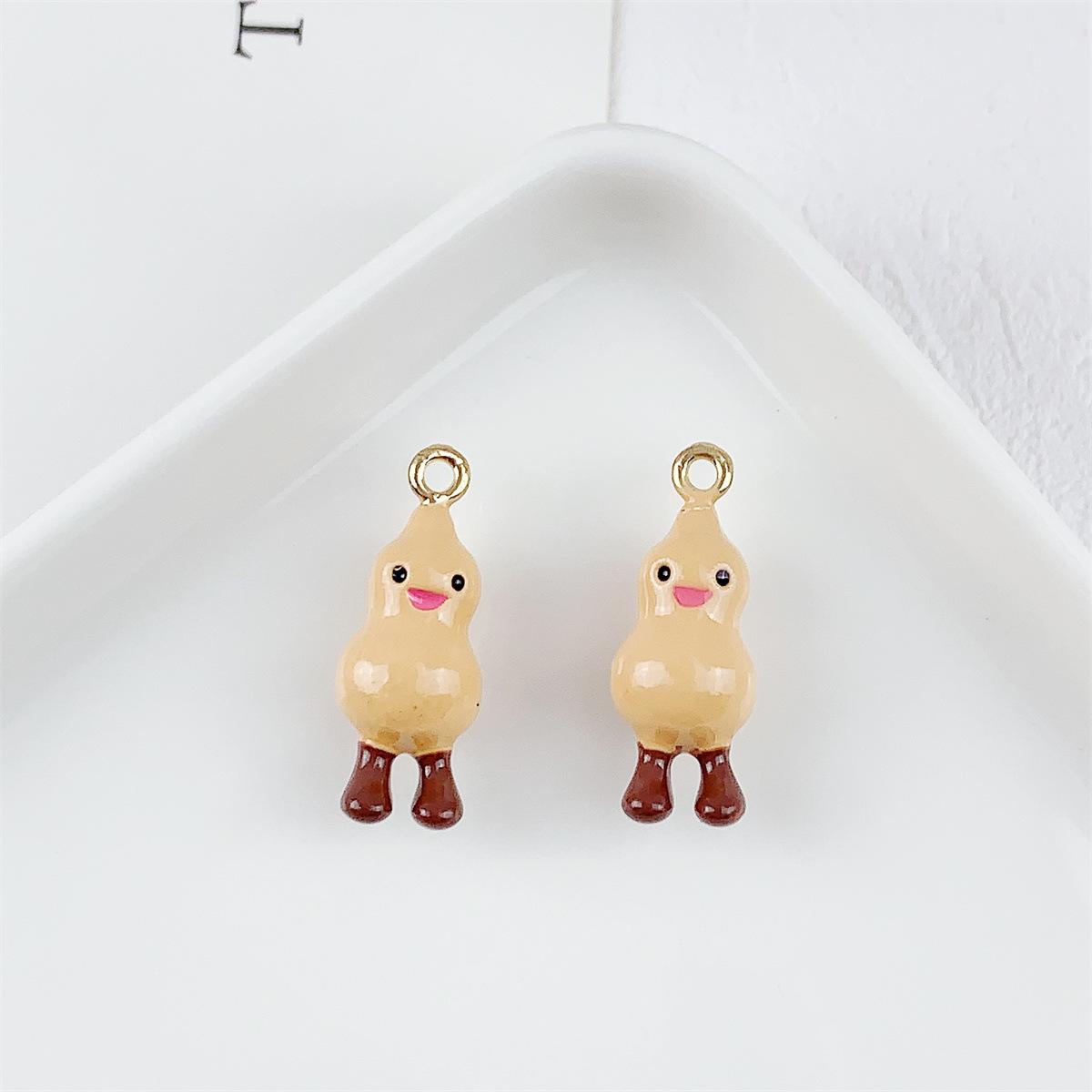 Alloy Drip Oil 3D Cartoon Pear Pendant for DIY Jewelry Accessories 9x22mm Approx. 3.5g
