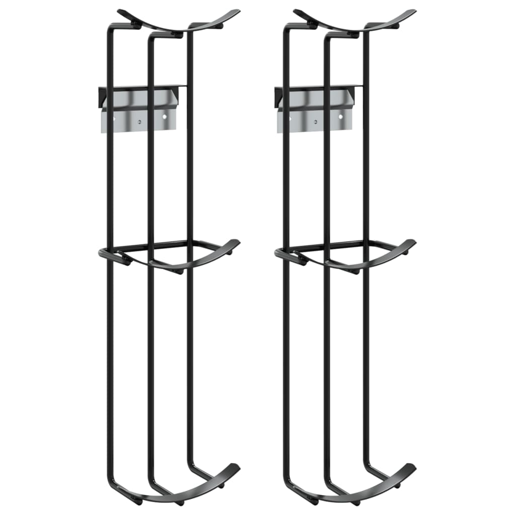 Vidaxl Obstacle Stands, For Mounting On a Barrel, 2 Pcs, Black