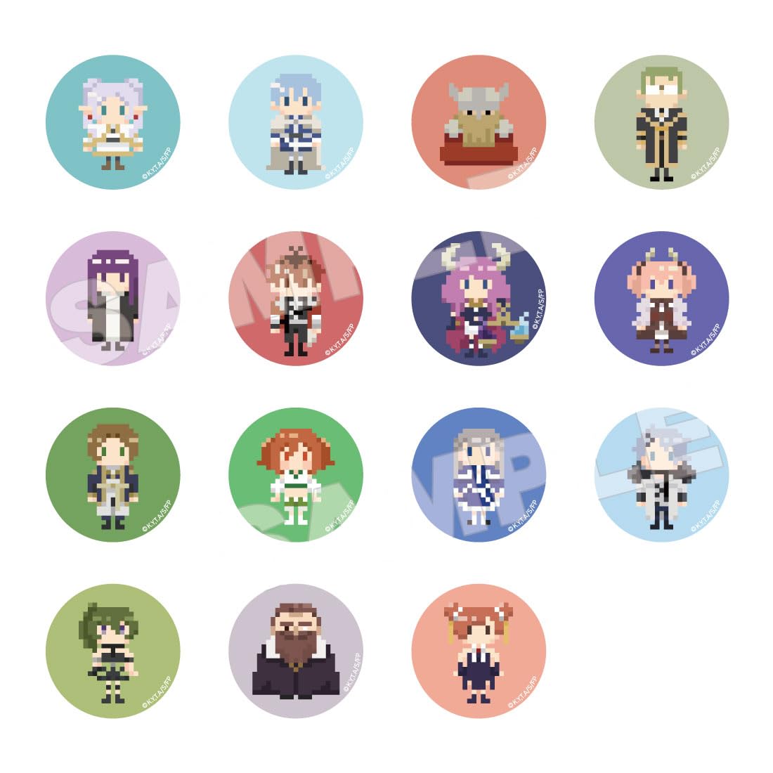

Funeral Freelen DOT Illustration Trading Can Badge Box of 15 [Complete Set]