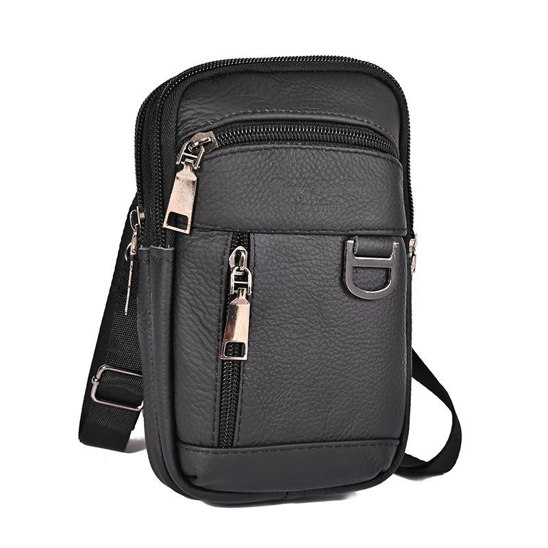 Herren Bauchtasche Vintage Rindsleder Schulter Crossbody Tasche Taille Fanny Pack Männlicher Gürtel Hüfttasche Für Reisen Lässig Wasserdicht Handy Messenger Handtaschen