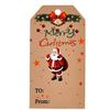 100 pezzi Etichette di Buon Natale Carta Kraft Etichetta regalo Fai da te Etichette appese Confezione regalo Decorazione Carta regalo Bomboniere natalizie Forniture
