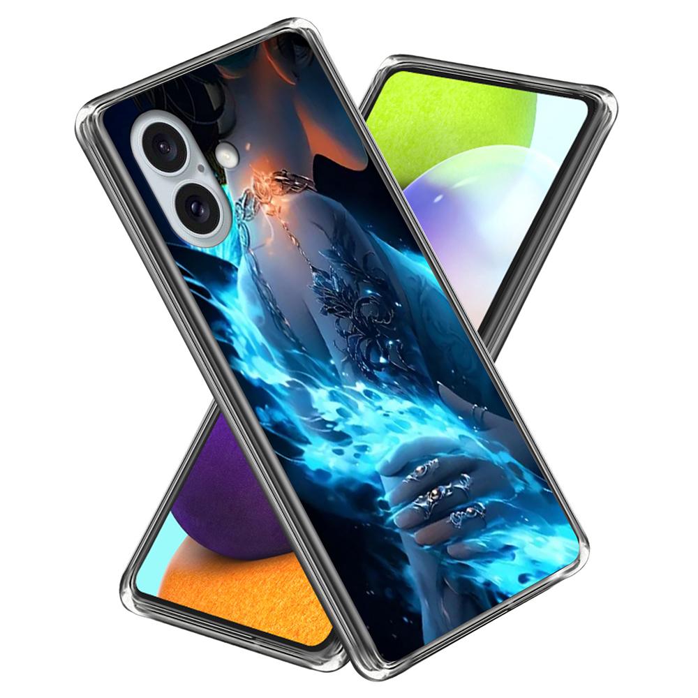 

For iPhone 16 Case IMD Pattern Printing TPU Shockproof Phone Cover Fantasy Scenery