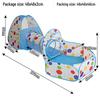 Extra Large 3-in-1 Kids' Tent with Crawl Tunnel and Basketball Pool (Indoor, Foldable)