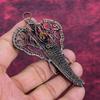 Tiger's Eye Gemstone Pendant Copper Wire Wrapped Decent Jewelry Elephant Pendant