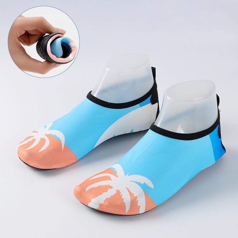 Parent-Child Beach Shoes Water Shoes Quick-Dry Breathable Anti-Slip Outdoor Aqua Shoes Kids Size 32-33 Nature Pattern Ultra Lightweight