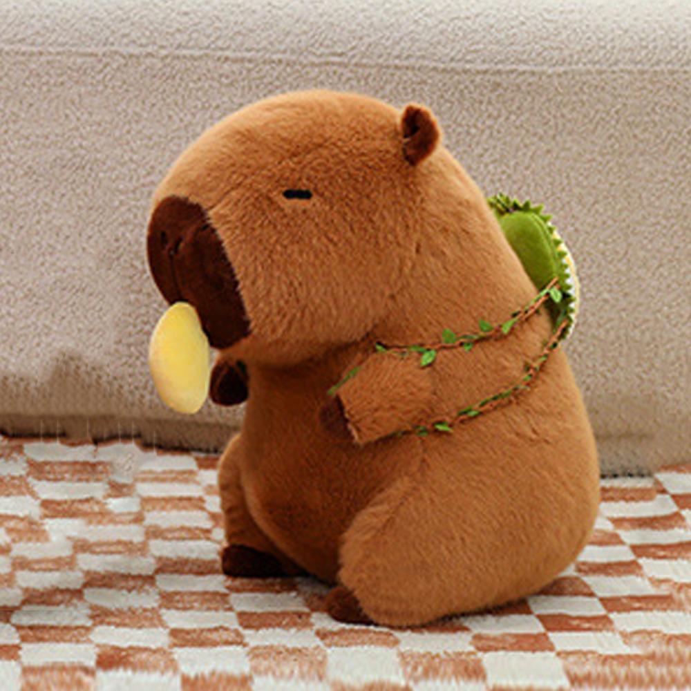 Can Pull Capybara Plush Doll Fruit Backpack Stuffed Capybara Doll Birthday Gifts