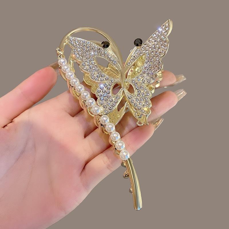 Rhinestone Butterfly Hair Clip Temperament Hair Clip