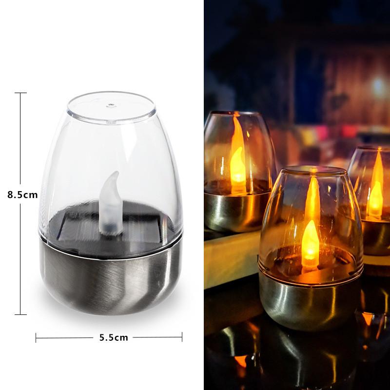 Solar Led Candle Light Waterproof Outdoor Garden Decor For Patio And Yard Use