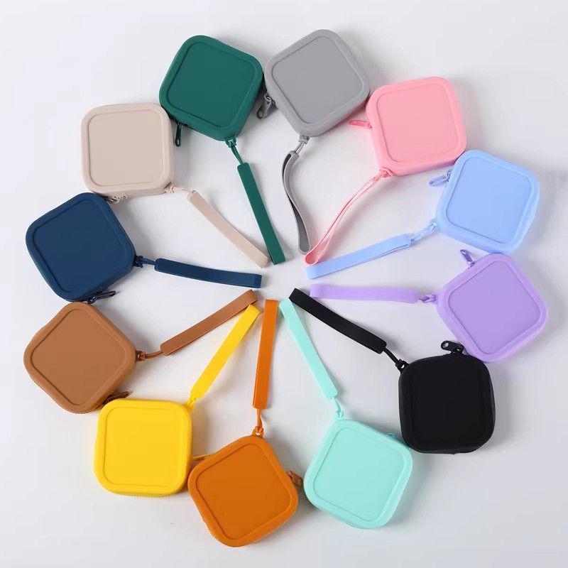 Populární multifunkční silikonové pouzdro na zip na mince, rtěnku, karty, klíče a sluchátka