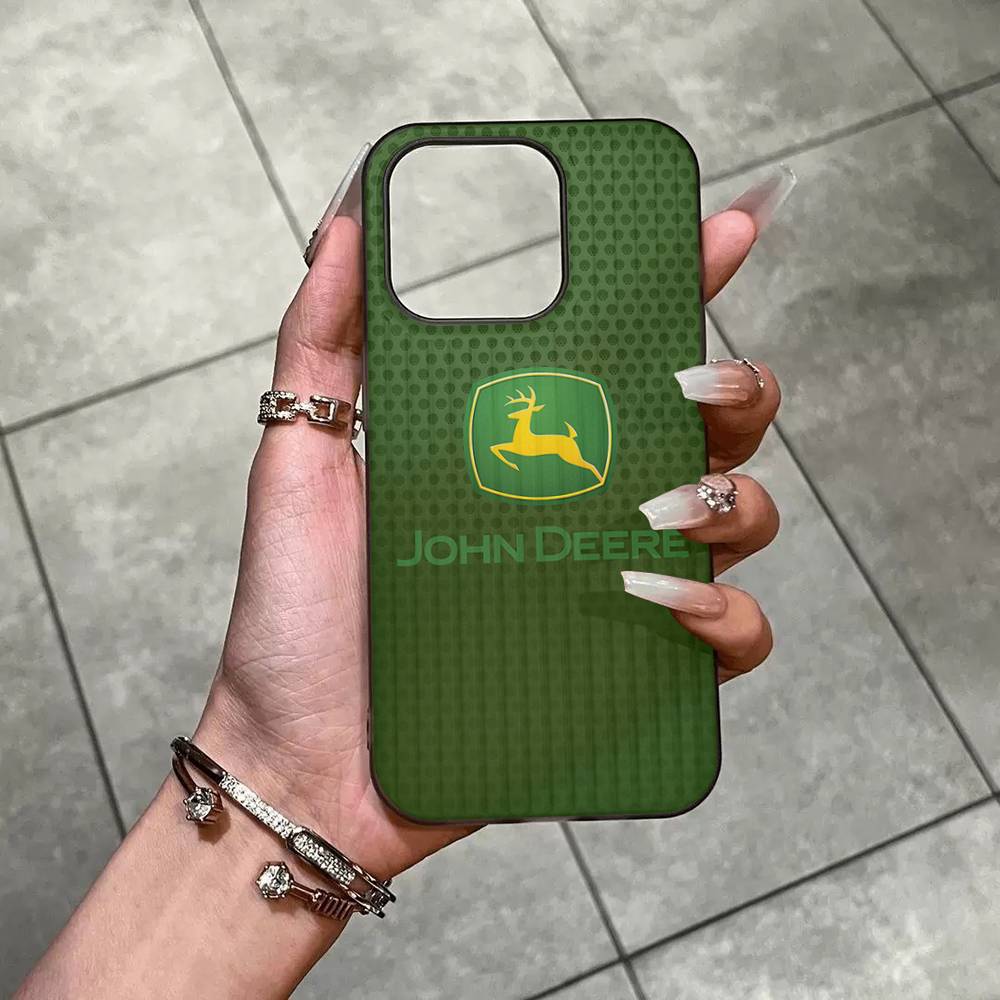 Green J-John Truck D-Deeres For IPhone 16 15 11 12 13 14 17 Pro Max PLUS Pro Soft Corrugated Silicone Back Phone Case