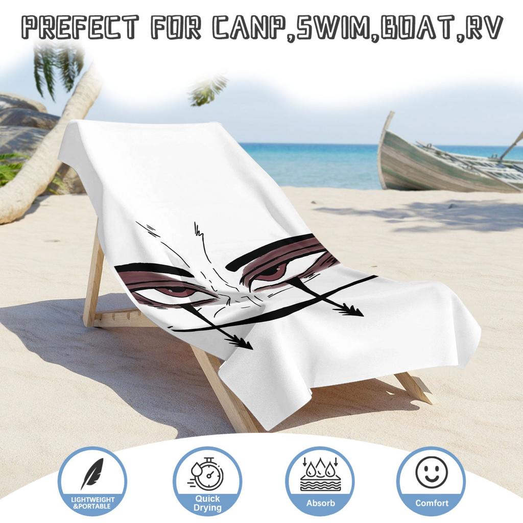 J-Jujutsu Kaisen Choso Beach Towel Quick Dry Sand Free Soft Microfiber Bath Towel for Anime Fans Swimming Pool Travel Vacation